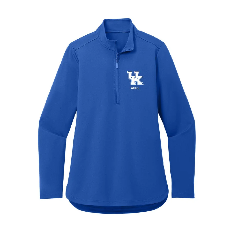 Kentucky - NCAA Women's Cross Country : Baylor Wolfe - Women's Premium Quarter Zip Jacket V-Neck Jacket Boat Neck Jacket Square Neck Jacket Kentucky - NCAA Women's Cross Country : Baylor Wolfe - Women's Premium Quarter Zip Jacket V-Neck Jacket Boat Neck Jacket Square Neck Jacket