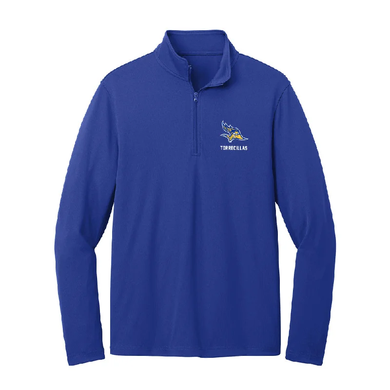 CSU Bakersfield - NCAA Women's Cross Country : Crystal Torrecillas - Lightweight Quarter Zip Jacket Striped Jacket Polka Dot Jacket Floral Jacket CSU Bakersfield - NCAA Women's Cross Country : Crystal Torrecillas - Lightweight Quarter Zip Jacket Striped Jacket Polka Dot Jacket Floral Jacket