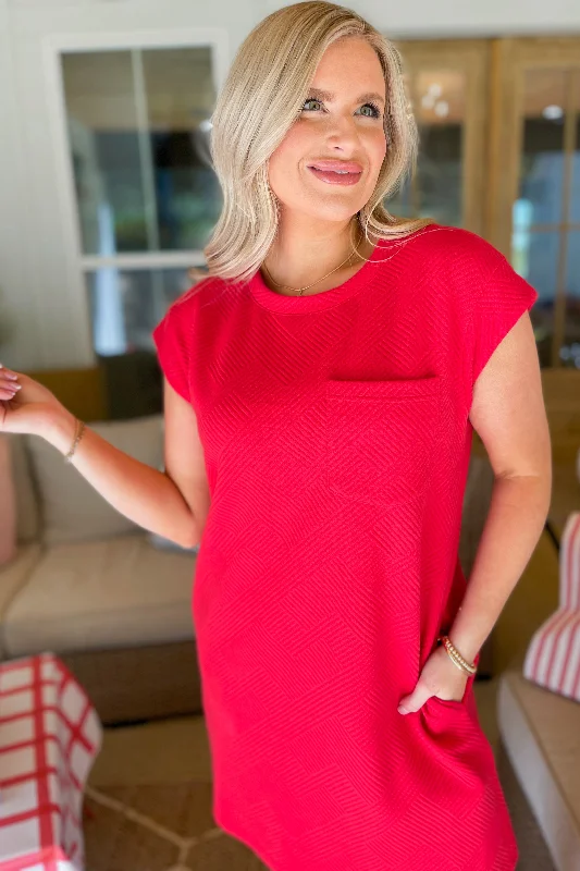 Margaret Sleeveless Textured Dress with Pockets *FINAL SALE*