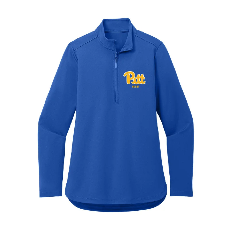 Pittsburgh - NCAA Women's Cross Country : Sarah Hurst - Women's Premium Quarter Zip Jacket Tailored Jacket Straight Jacket A-Line Jacket Pittsburgh - NCAA Women's Cross Country : Sarah Hurst - Women's Premium Quarter Zip Jacket Tailored Jacket Straight Jacket A-Line Jacket