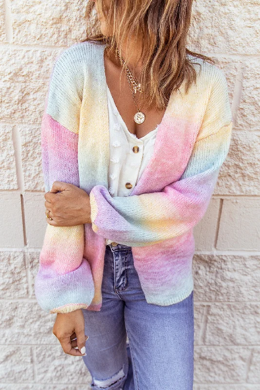 Sweet Rainbow Cardigan Spandex Blend Rayon Blend Denim Blend