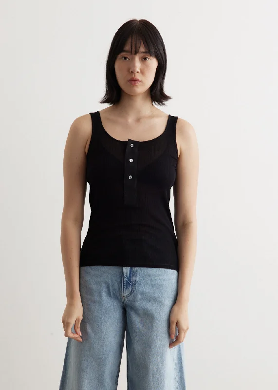 AMI Tank Top lace back tank