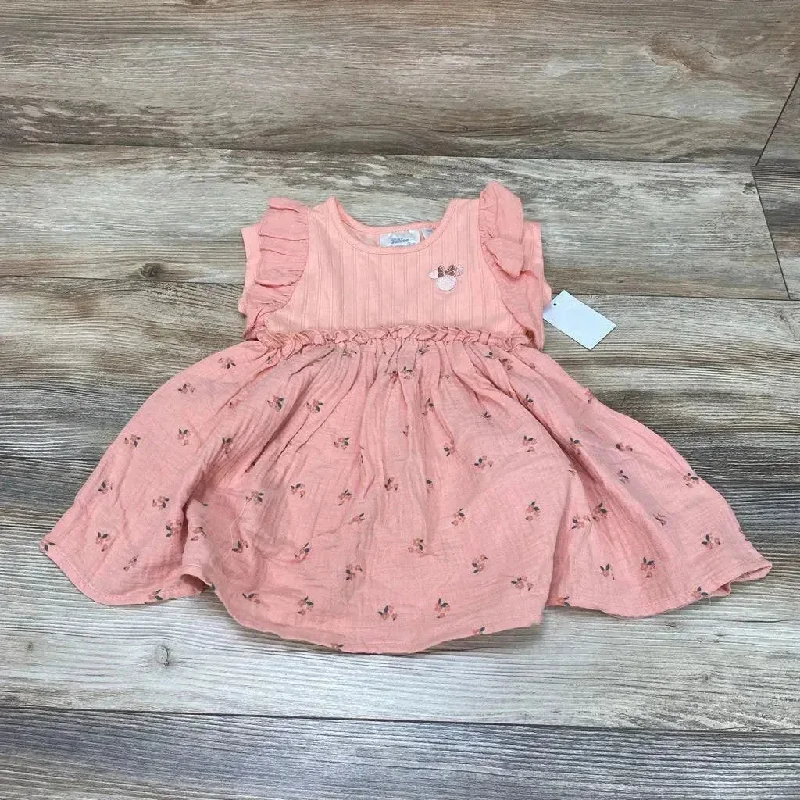 NEW Disney Junior Minnie Mouse Floral Muslin Dress sz 18m