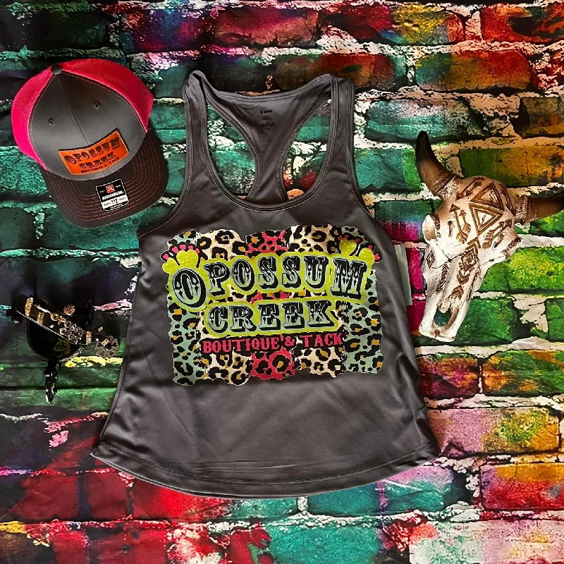 OC Logo Charcoal Dryfit Tank neon tank top
