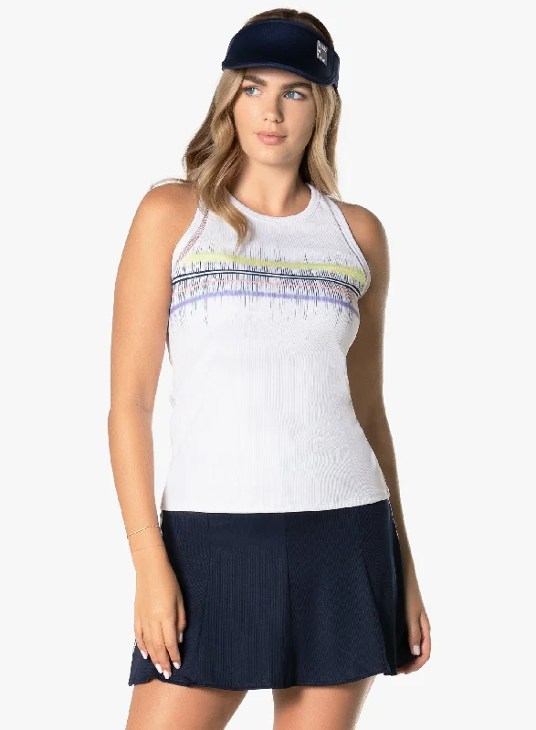 Ladies Lucky In Love Between The Lines Tank yoga tank top