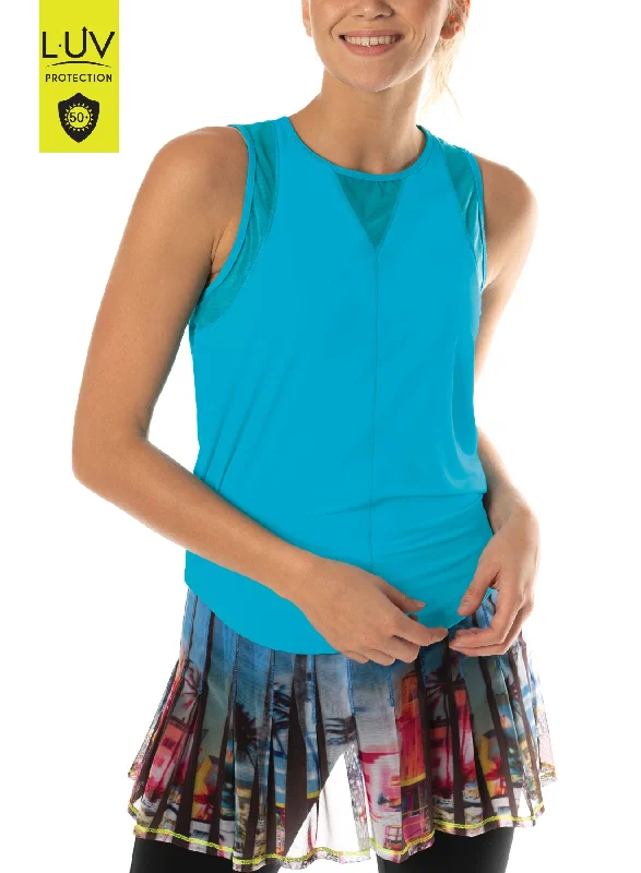 Ladies Lucky In Love Chill Out Tank lavender tank top