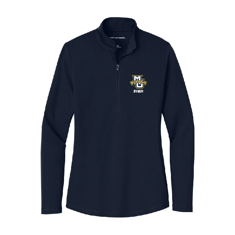 Marquette - NCAA Women's Cross Country : Annika Bynum - Women's Lightweight Quarter Zip Jacket Fleece Fabric Down Fabric Feather Fabric Marquette - NCAA Women's Cross Country : Annika Bynum - Women's Lightweight Quarter Zip Jacket Fleece Fabric Down Fabric Feather Fabric