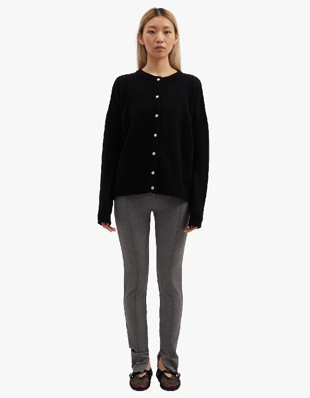 Tali Cardigan - Black Fitted Slim Tailored