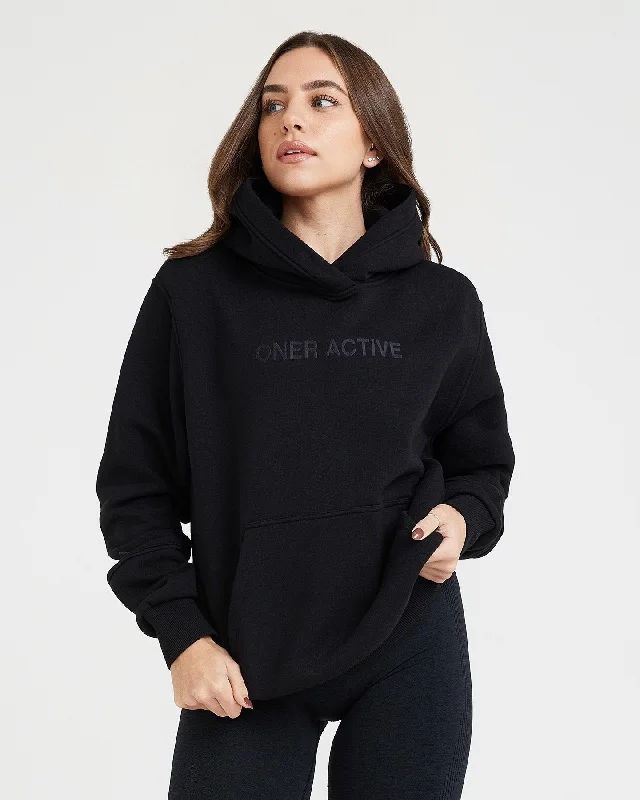 Classic Lounge Oversized Hoodie | Black