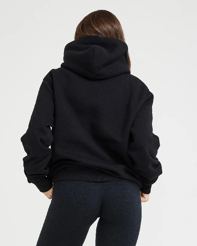 Classic Lounge Oversized Hoodie | Black