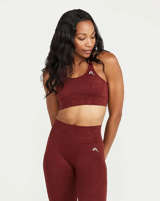 Classic Seamless Sports Bra | Rosewood Marl