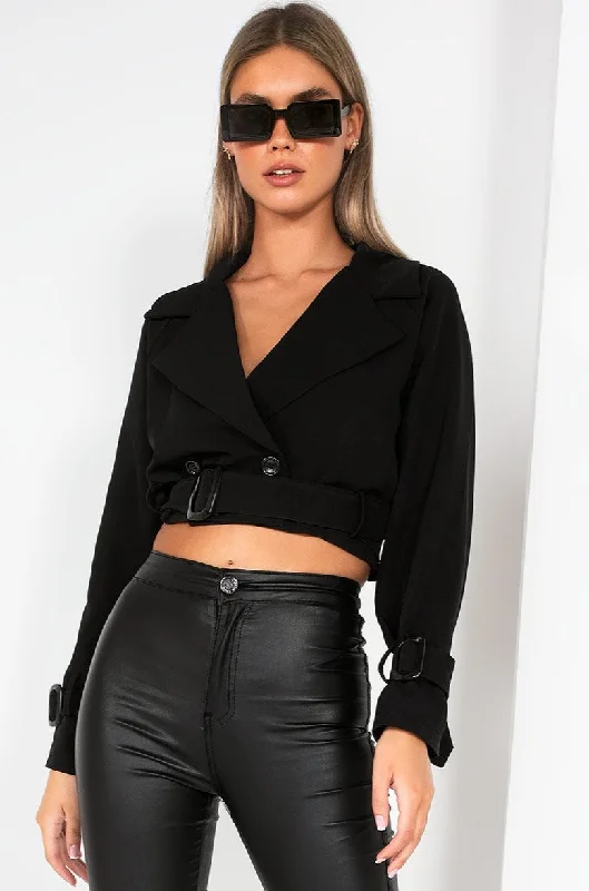 Claudelle Black Cropped Jacket