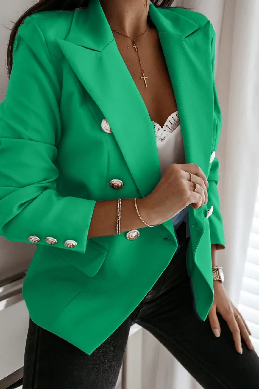 Haddie Green Button Detail Blazer