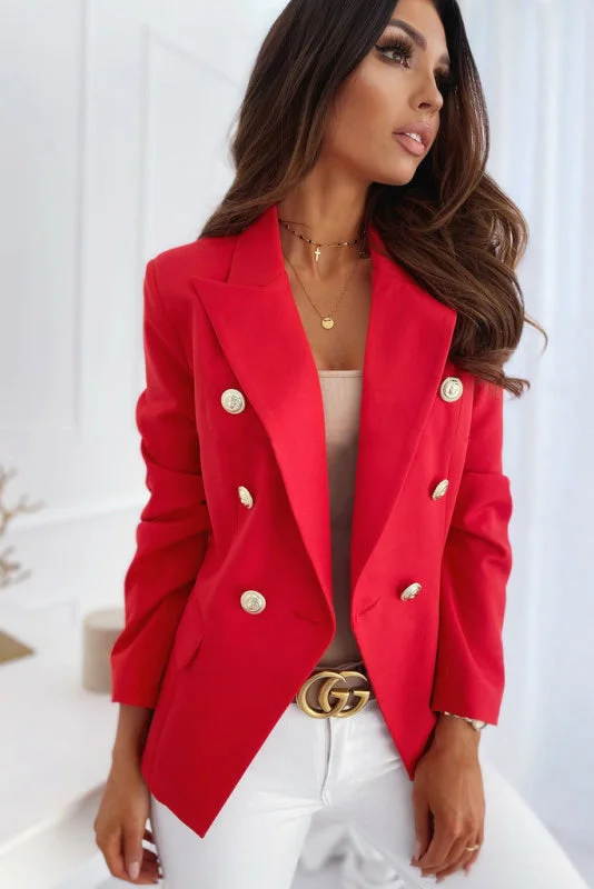 Haddie Red Button Detail Blazer