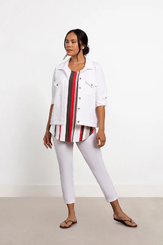 Lux Ponte Jacket | White