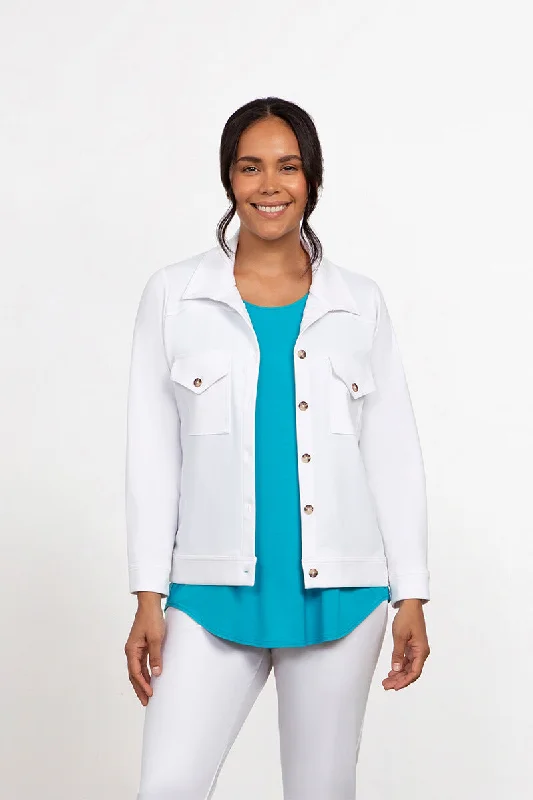 Lux Ponte Jacket | White