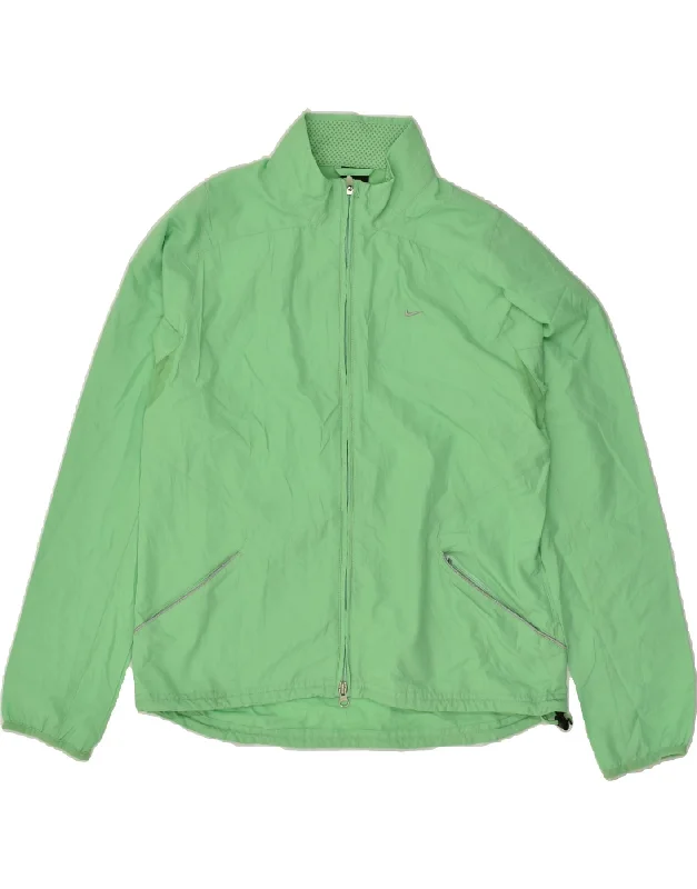 NIKE Womens Rain Jacket UK 14 Medium Green