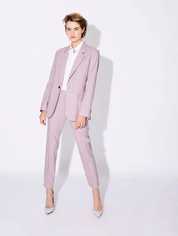 Pale pink alpaca suit jacket