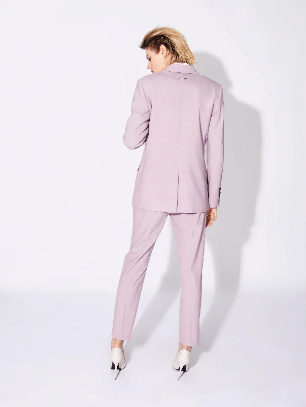 Pale pink alpaca suit jacket