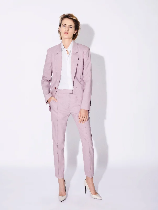 Pale pink alpaca suit jacket