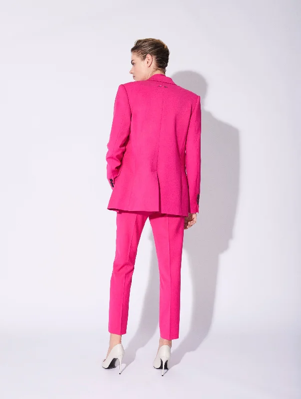 Pink stretch gabardine suit jacket