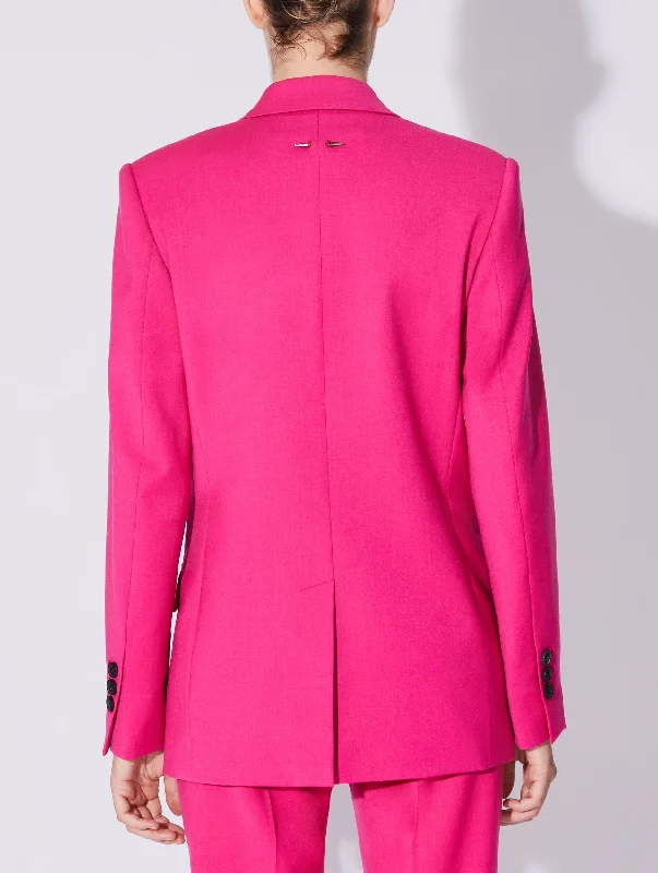 Pink stretch gabardine suit jacket