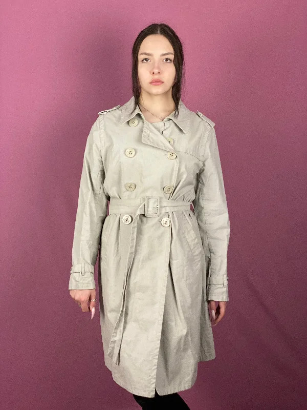 90s Jean Paul Gaultier Vintage Women's Trench Coat - L Beige Linen