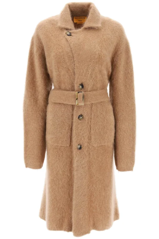 brushed cashmere coat U20610JH ALMOND