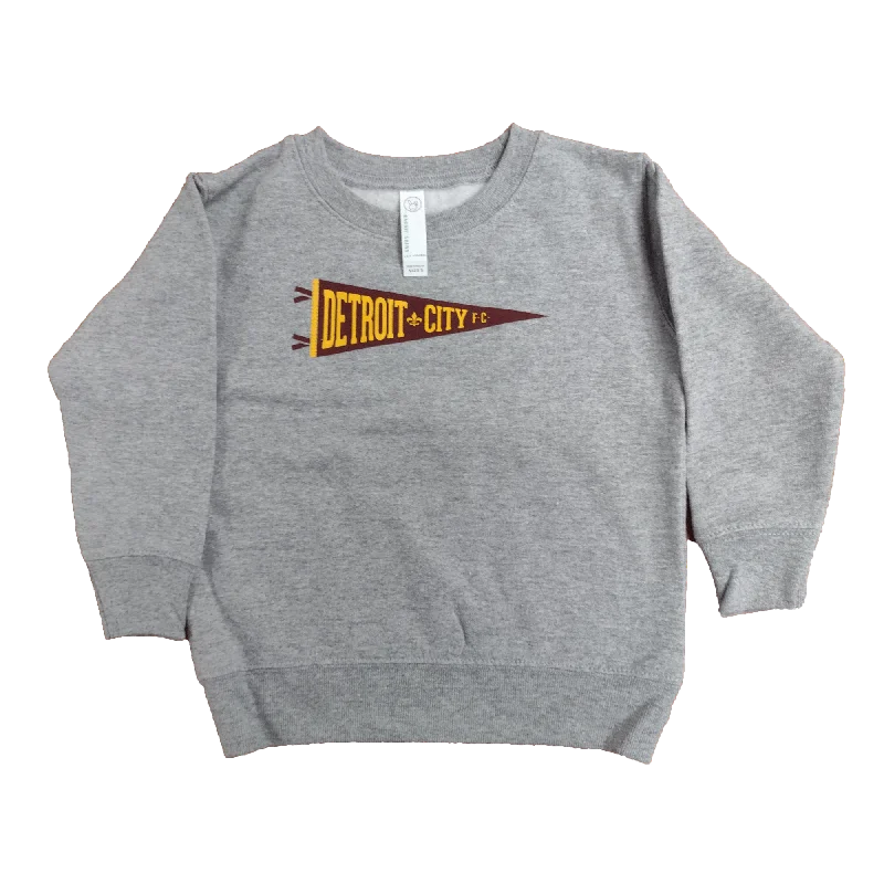 DCFC Pennant Toddler Crew Neck Sweatshirt- Grey