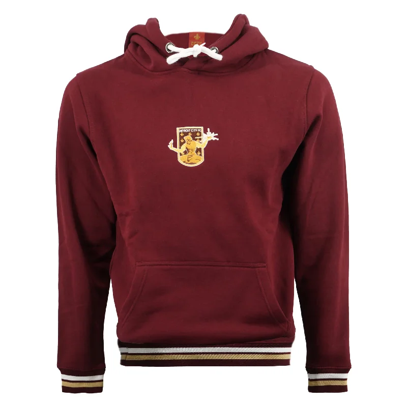 DCFC Striped Cuff Crest Women's Hoodie- Maroon