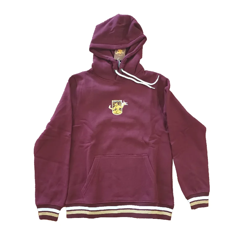 DCFC Striped Cuff Crest Women's Hoodie- Maroon