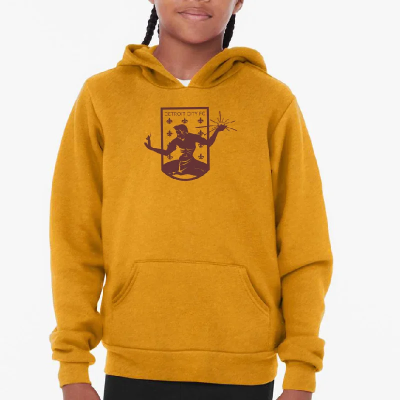 DCFC Youth Crest Hoodie- Mustard