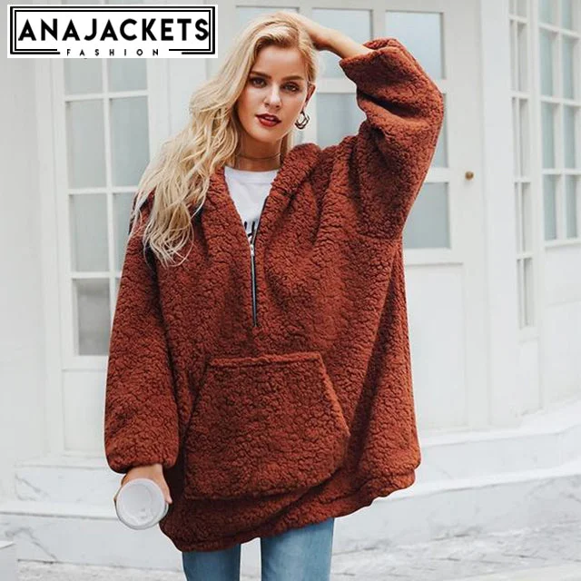 Faux Fur Lambswool Thick Women Jacket Coat