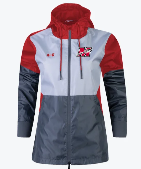 Ladies Under Armour Team Legacy Gray/Red Windbreaker - Sale!