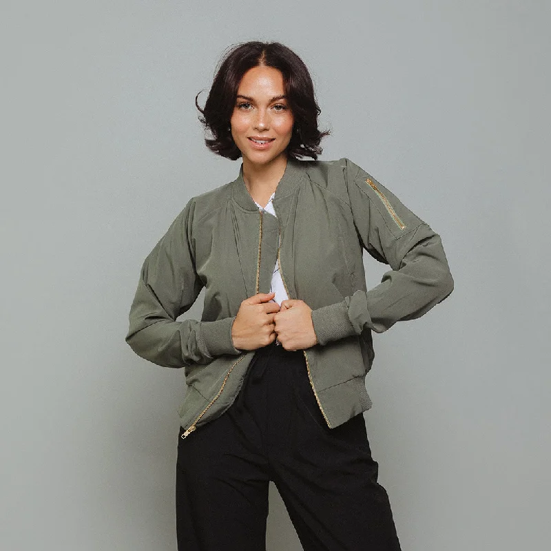 Olive Bomber Jacket