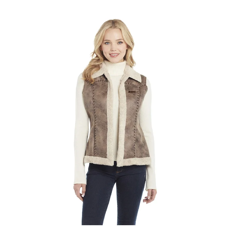 Ladies Faux Shearling Vest