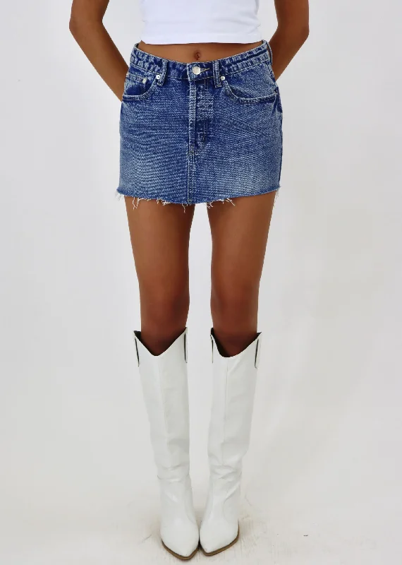 Wherever I Go Mini Jean Skirt ★ Medium Wash