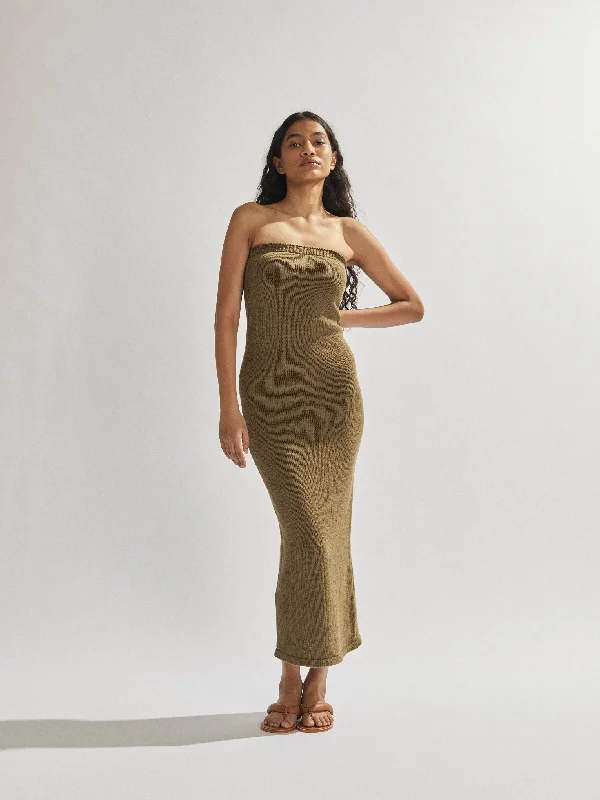 Cora Maxi Dress Khaki