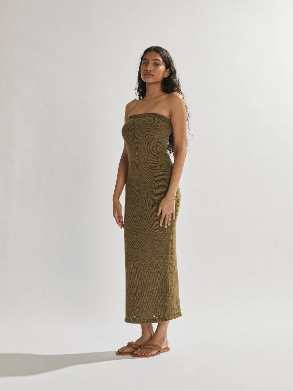 Cora Maxi Dress Khaki