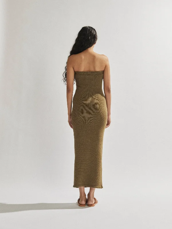 Cora Maxi Dress Khaki