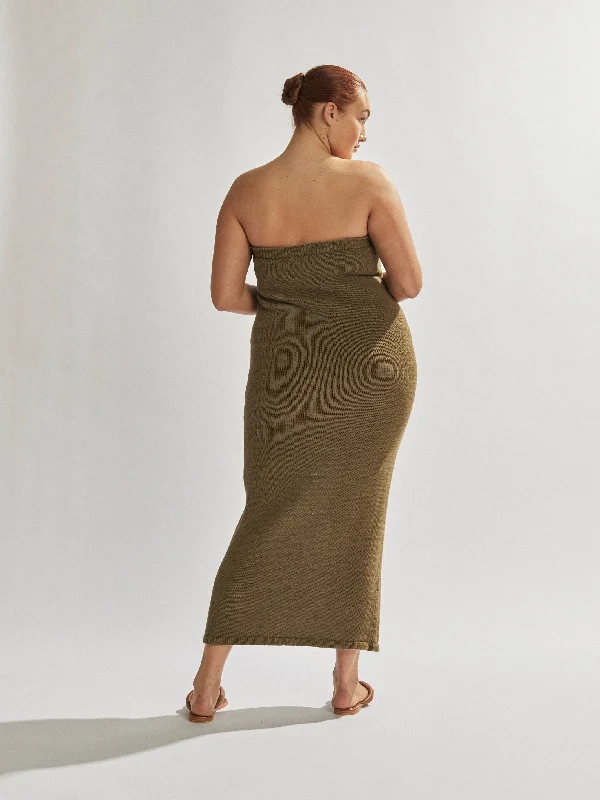 Cora Maxi Dress Khaki