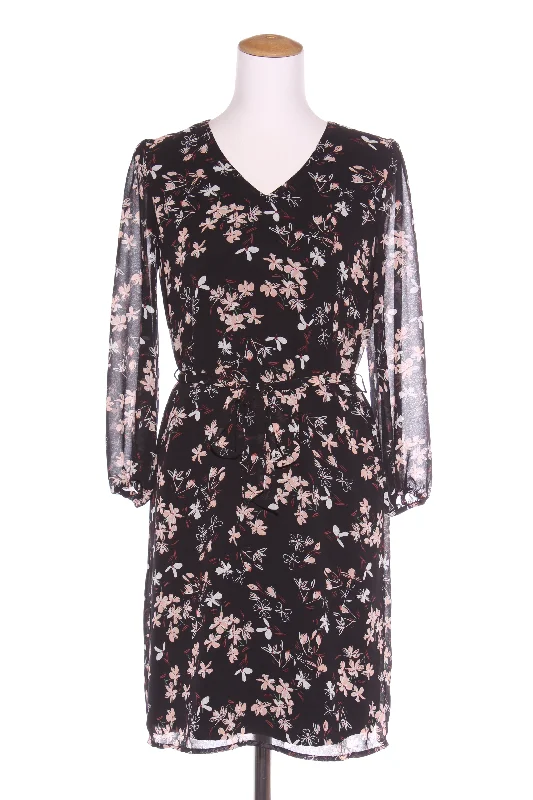 JACQUI.E - Floral print sheer sleeve dress! 8