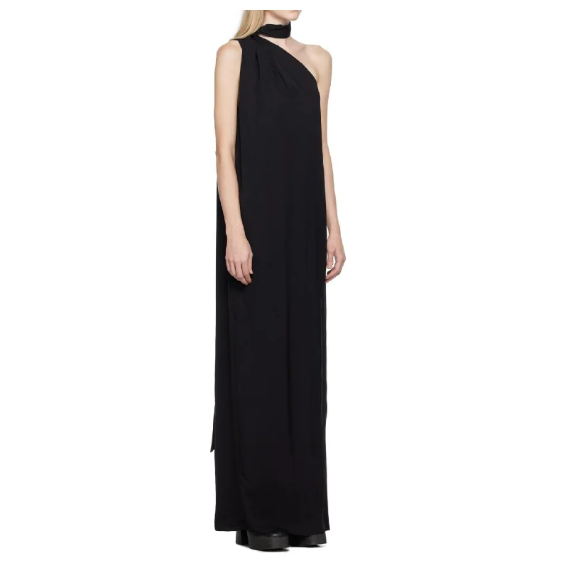 One-Shoulder Scarf Maxi Dress