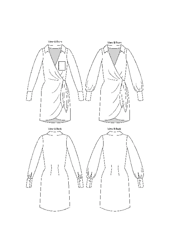 PDF Pattern - Atlas Wrap Dress | Sewing Patterns by Masin