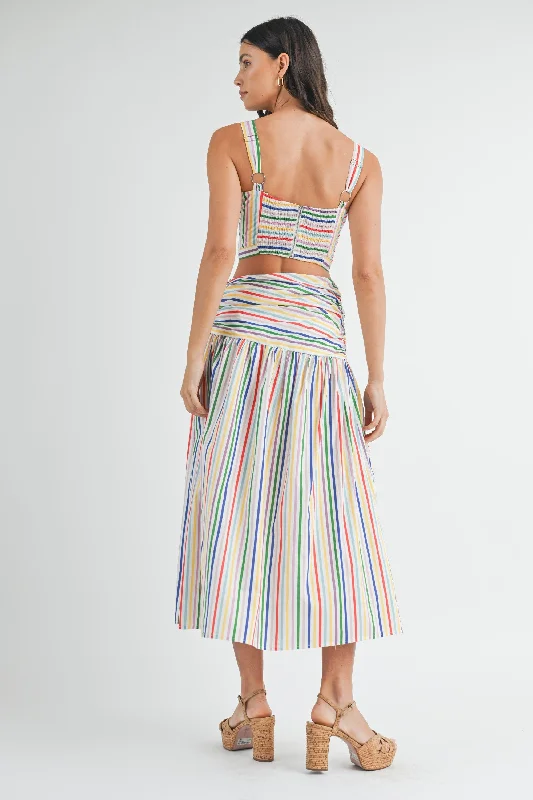 Rainbow Day Skirt and Bustier Set