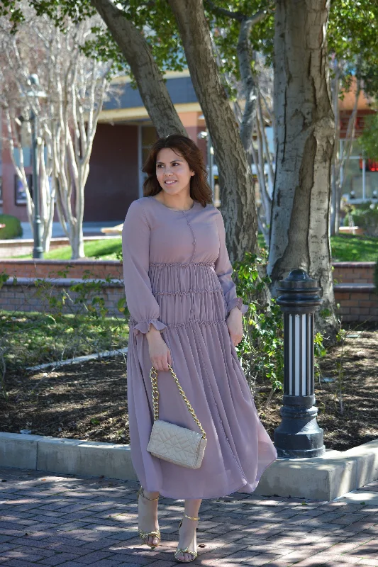 Rhodes Mauve Maxi Dress