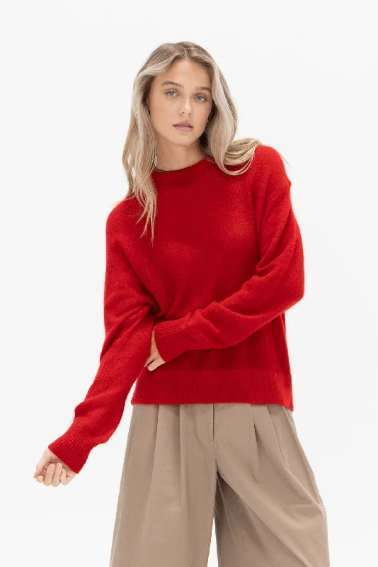 Softest Tissue Weight Sweater, Red