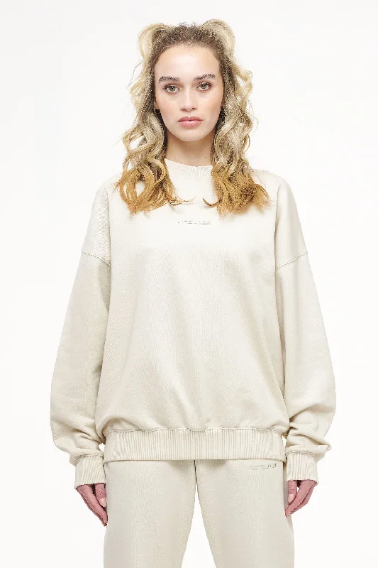 Bay Oversized Sweater Vintage Washed Angels Cream Gum