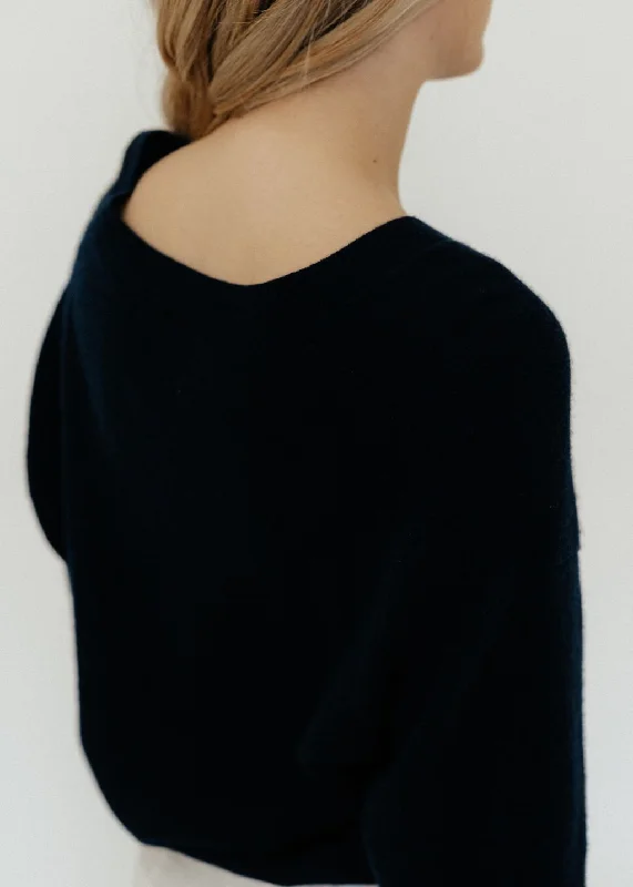 CRUSH Cashmere Malibu V 2.0 Sweater in Navy