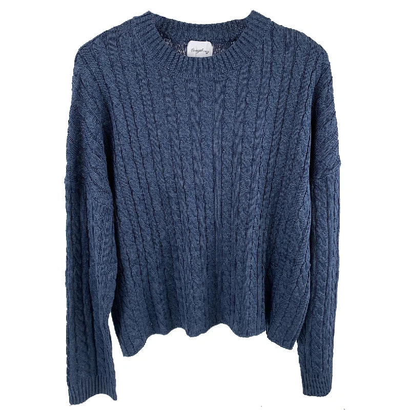 Everything Cable Knit Sweater - Bijou Blue